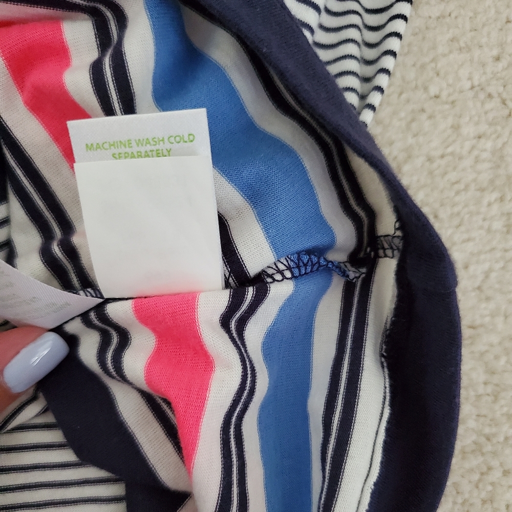 Lilly Pulitzer Noelle Dress in True Navy Bayside Stripe Engineered szS - Picture 9 of 16